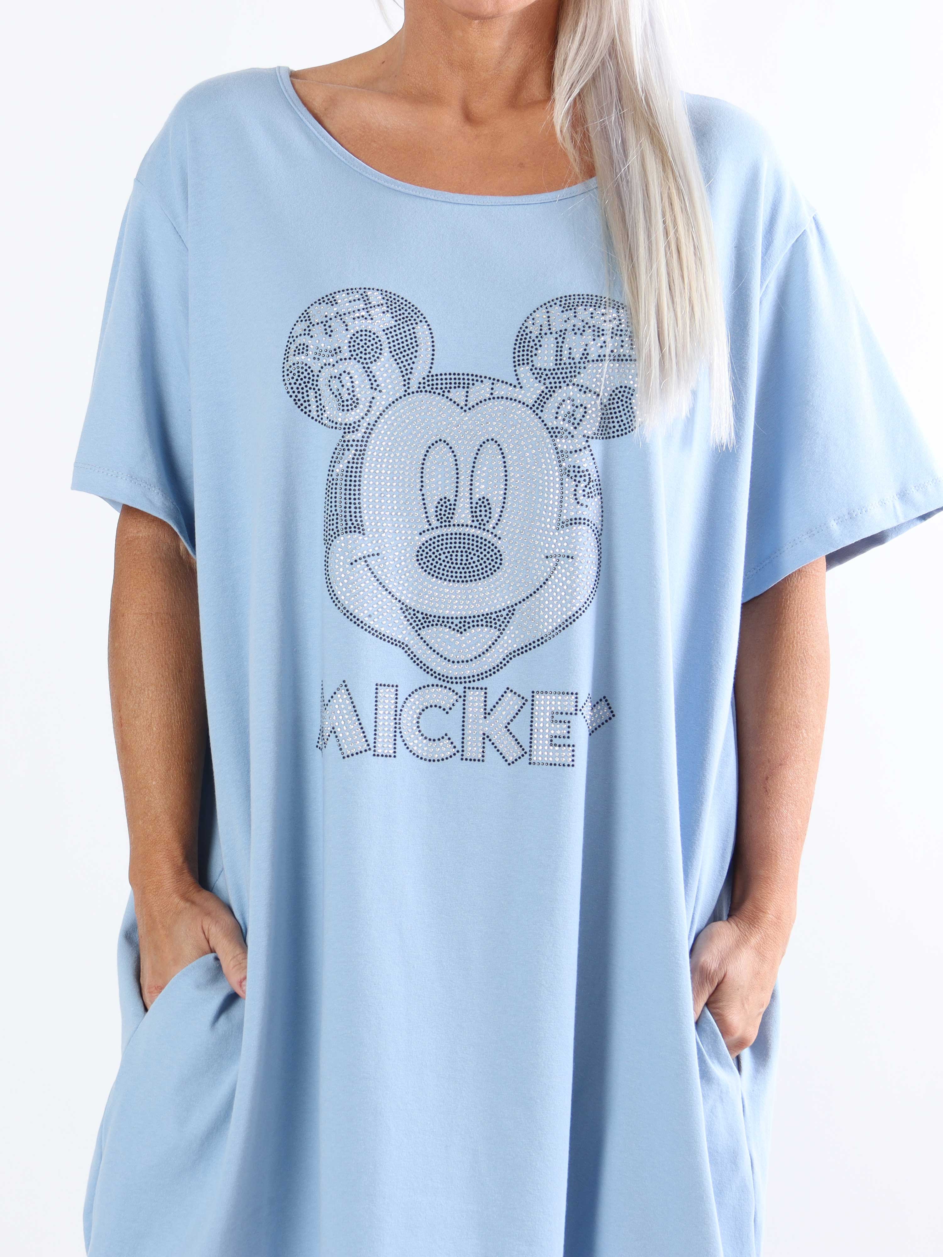 Mickey Dress - Plus size t-shirt kjole i bomuld med similisten